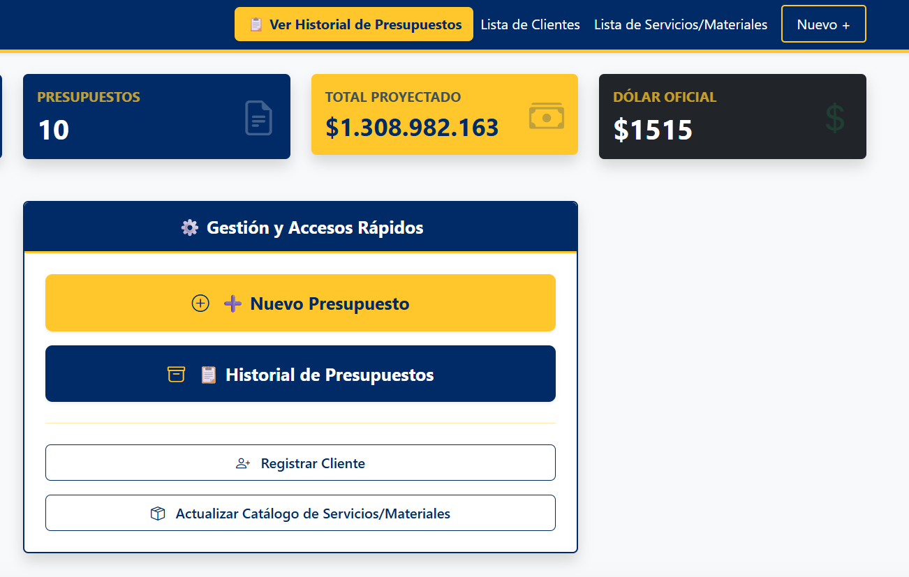 Sistema de Presupuestos Automáticos